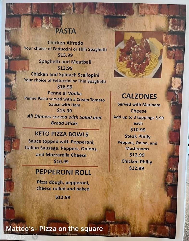 Matteo's Pizza Menu image 3